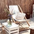 Deck|Patio Chair Bamboo& Canvas