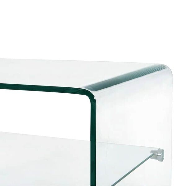 𝕃𝕚𝕧𝕚𝕟 ℂ𝕠𝕞𝕗𝕪™𝕍𝕚𝕕𝕒𝕩𝕃☁˚‘𝕤 Clear Acrylic, Transparent; Tempered『 side/sm centered 』 Glass Table