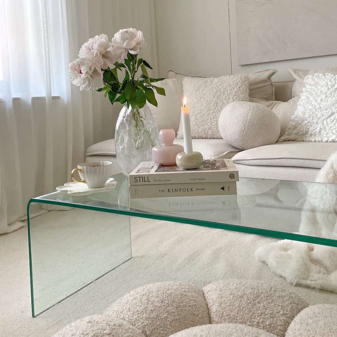Clear Acrylic Transparent Tempered Table