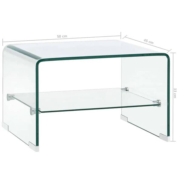 𝕃𝕚𝕧𝕚𝕟 ℂ𝕠𝕞𝕗𝕪™𝕍𝕚𝕕𝕒𝕩𝕃☁˚‘𝕤 Clear Acrylic, Transparent; Tempered『 side/sm centered 』 Glass Table