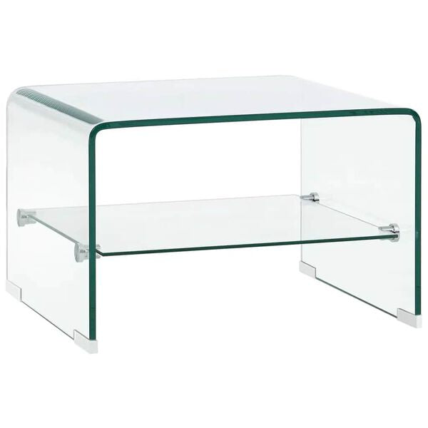 𝕃𝕚𝕧𝕚𝕟 ℂ𝕠𝕞𝕗𝕪™𝕍𝕚𝕕𝕒𝕩𝕃☁˚‘𝕤 Clear Acrylic, Transparent; Tempered『 side/sm centered 』 Glass Table