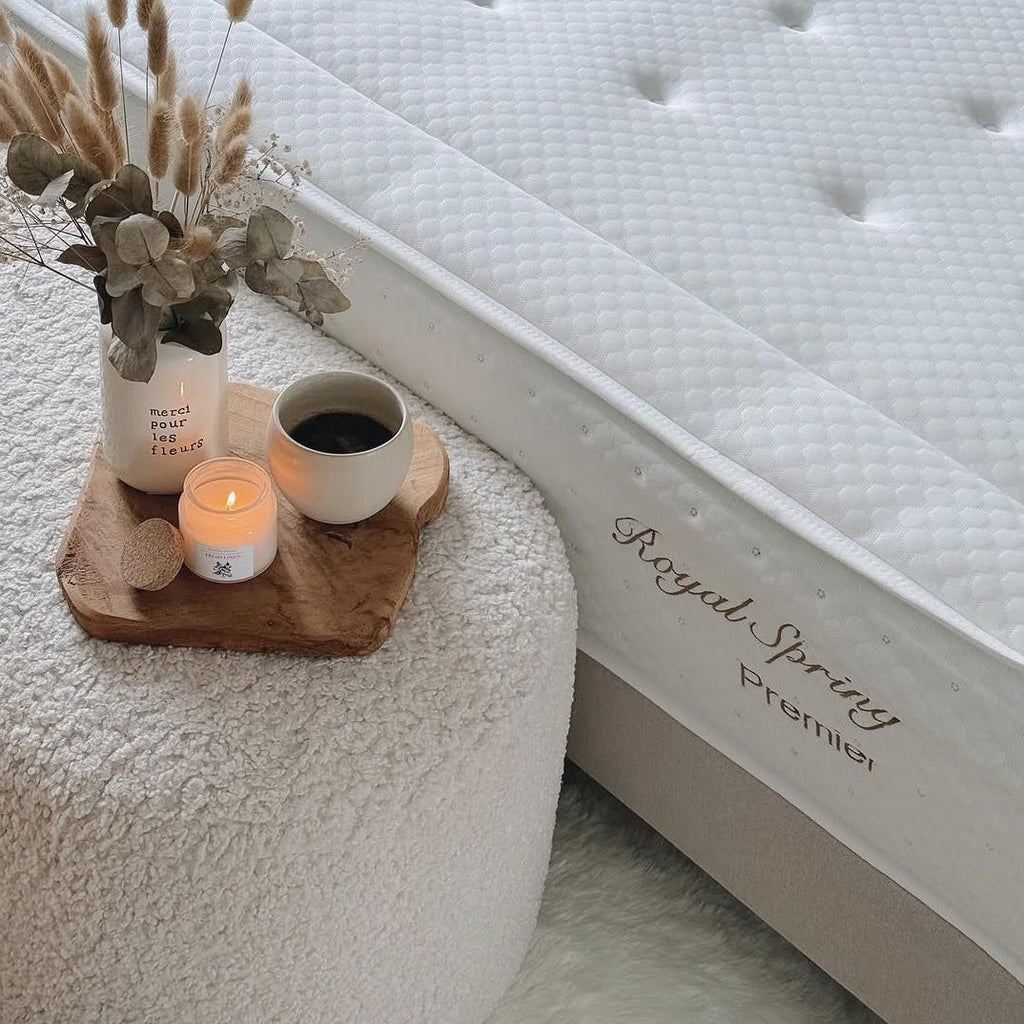 Minimalist Upholstered Bed Frame – Modern Soft-Touch Platform Bed
