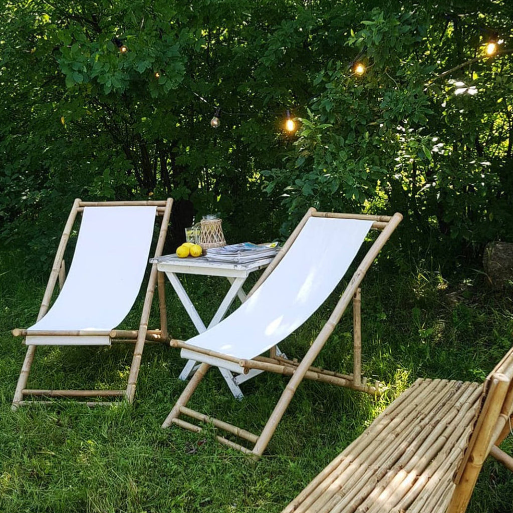 Deck|Patio Chair Bamboo& Canvas