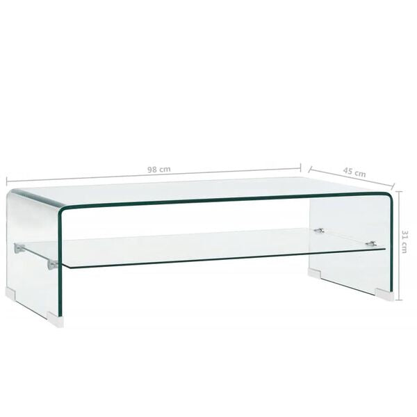 𝕃𝕚𝕧𝕚𝕟 ℂ𝕠𝕞𝕗𝕪™𝕍𝕚𝕕𝕒𝕩𝕃☁˚‘𝕤 Clear Acrylic, Transparent; Tempered Coffee Storage Glass Table
