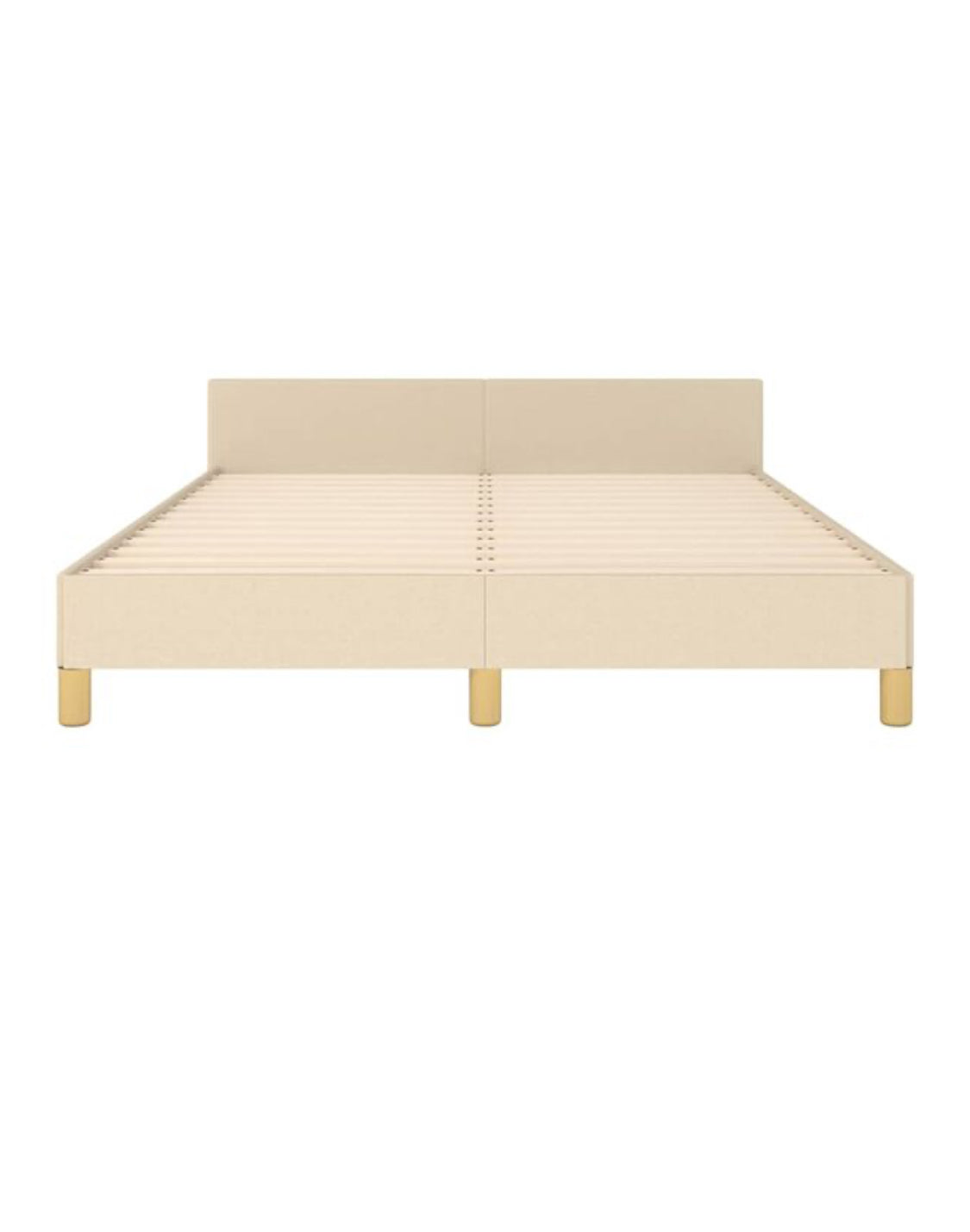 Minimalist Upholstered Bed Frame – Modern Soft-Touch Platform Bed