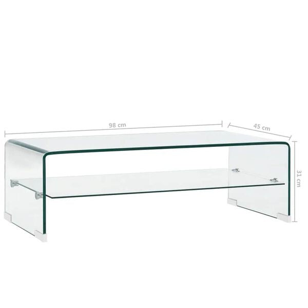 𝕃𝕚𝕧𝕚𝕟 ℂ𝕠𝕞𝕗𝕪™𝕍𝕚𝕕𝕒𝕩𝕃☁˚‘𝕤 Clear Acrylic, Transparent; Tempered Coffee Storage Glass Table