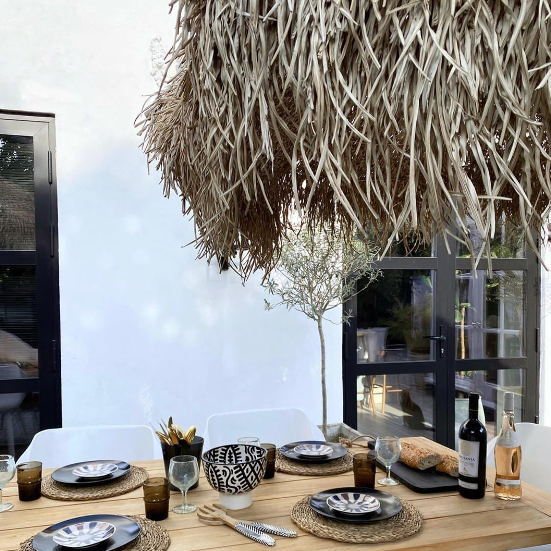 Bamboo/Palm Thatch Canopy