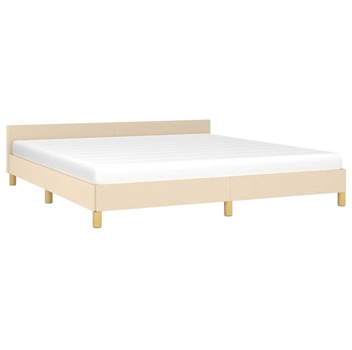 Minimalist Upholstered Bed Frame – Modern Soft-Touch Platform Bed