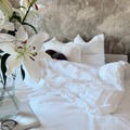 Minimalist Upholstered Bed Frame – Modern Soft-Touch Platform Bed