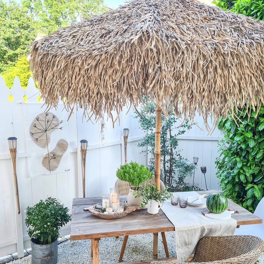 Bamboo/Palm Thatch Canopy